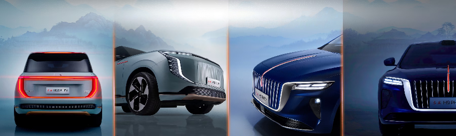 6、红旗全新旗舰 C+级豪华纯电混动轿车H9和SUV HS9