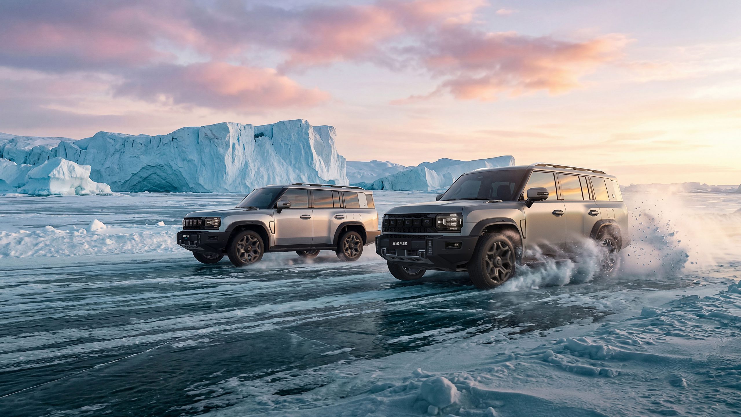 旅行者PLUS_场景图_双车路跑雪地-预览图